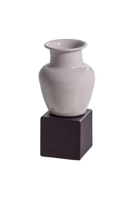 377967 P 02 VS ES Numo wanddeco set vaas kubus 21x10cm metaal paars FA