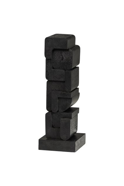 377941 Z 02 VS Isan sculptuur ornament hout zwart FA