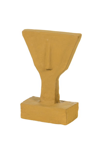 377845 H 02 VS ES Olen ornament papier mache honinggeel FA
