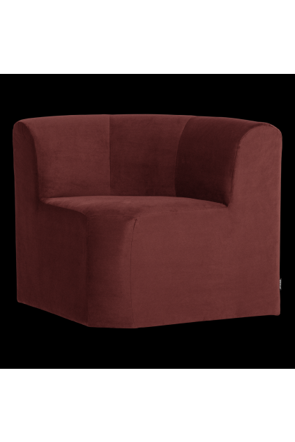 378034 VA 02 VS WP Mojo Base eetbank hoek rugleuning velvet kastanjebruin FA