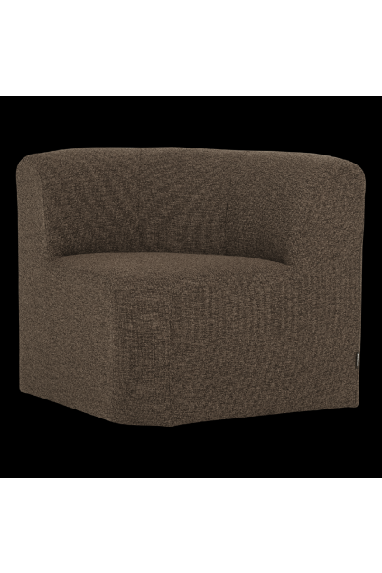 378034 BM 02 VS WP Mojo base eetbank hoek met rugleuning boucle bruin FA