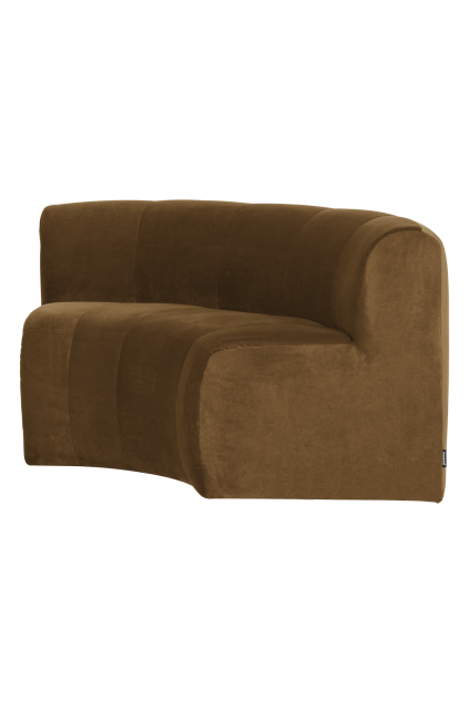 378036 VH 02 VS WP Mojo Base eetbank hoek rug velvet honinggeel FA