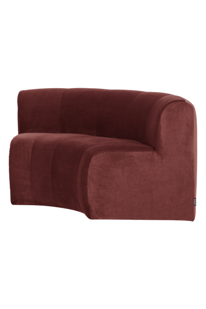 378036 VA 02 VS WP Mojo Base eetbank hoek rug velvet kastanjebruin FA