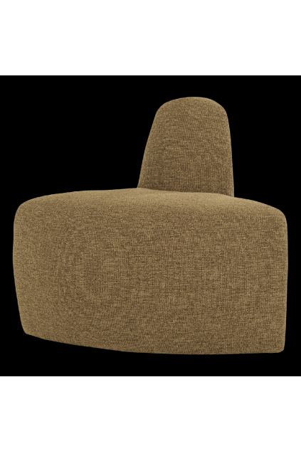 378035 GM 02 VS WP Mojo base eetbank hoek rond rugleuning boucle geel bruin melange FA