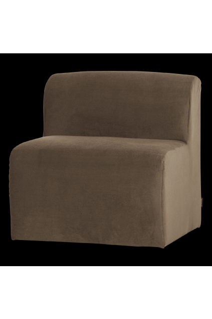 378033 VT 02 VS WP Mojo Base eetbank 84cm rugleuning velvet taupe FA