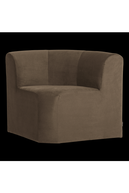 378034 VT 02 VS WP Mojo Base eetbank hoek rugleuning velvet taupe FA