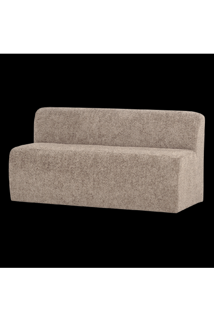 378032 WD 02 VS WP Mojo base eetbank 164cm rugleuning wollig donkerzand FA