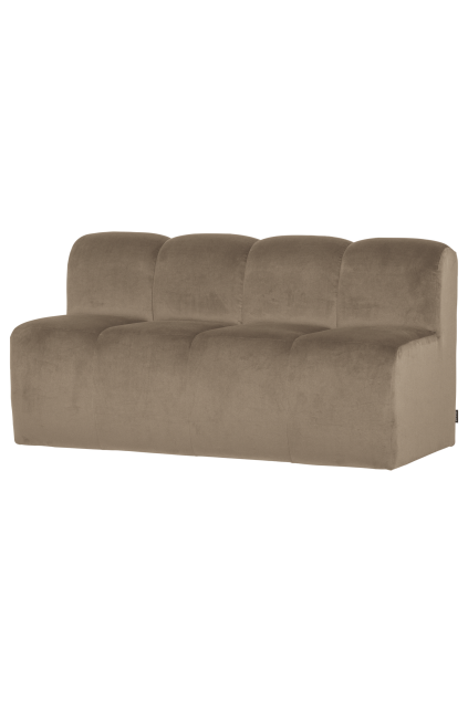 378462 VK 02 VS WP Mojo eetbank 164cm met rugleuning velvet khaki FA