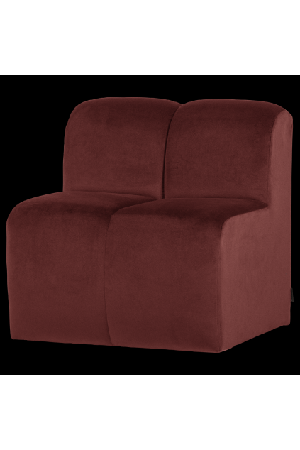 378519 VA 02 VS WP Mojo eetbank 84cm met rugleuning velvet kastanjebruin FA
