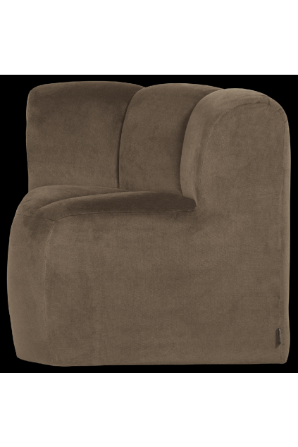 378533 VT 02 VS WP Mojo eetbank hoek met rugleuning velvet taupe FA
