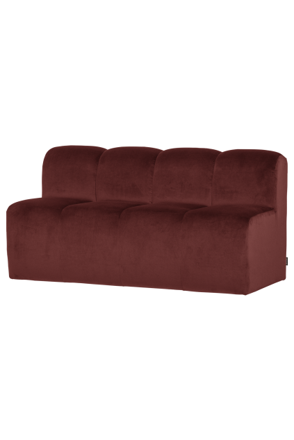 378462 VA 02 VS WP Mojo eetbank 164cm met rugleuning velvet kastanjebruin FA