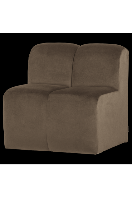 378519 VT 02 VS WP Mojo eetbank 84cm met rugleuning velvet taupe FA