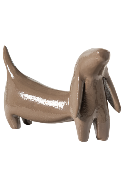377978 M 01 VS Reni decoratieve hond metaal mokkabruin FA