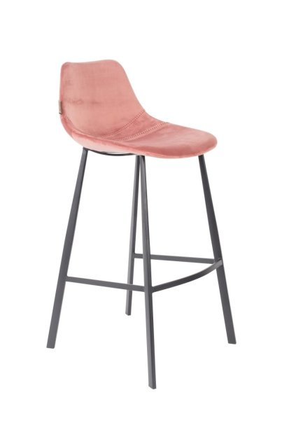 dutchbone franky velvet barova stolicka