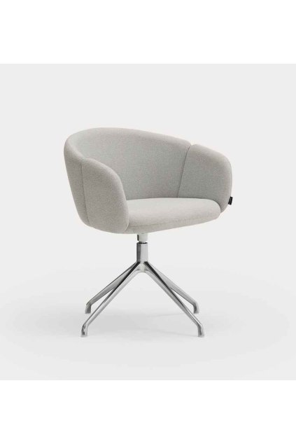 add fabric silver otocna stolicka s podruckami