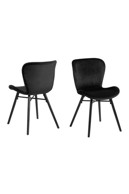 actona batilda velvet black stolicka