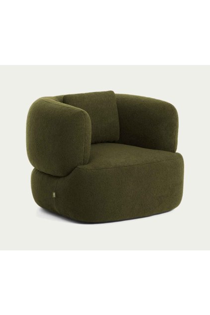 martina boucle green otocne kreslo