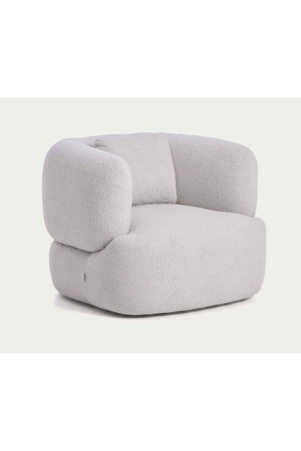 martina boucle stone otocne kreslo