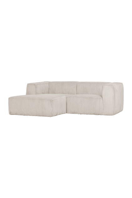 377432 RN 01 VS ES Bean chaise longue bank links ribstof naturel F1