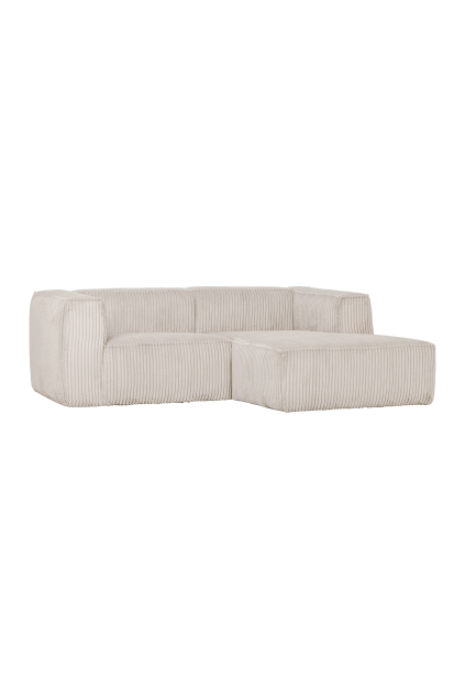 377433 RN 01 VS ES Bean chaise longue bank rechts ribstof naturel F1