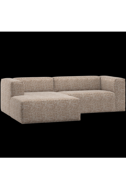 377432 LM 01 VS ES Bean chaise longue bank links lichtbruin melange F1