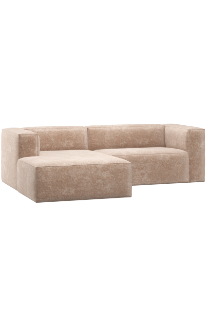 377432 VN 01 VS ES Bean chaise longue bank links chenille velvet naturel F1