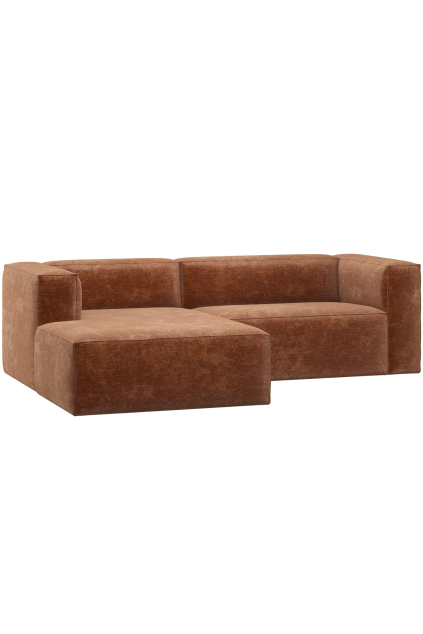 377432 VE 01 VS ES Bean chaise longue bank links chenille velvet terra F1