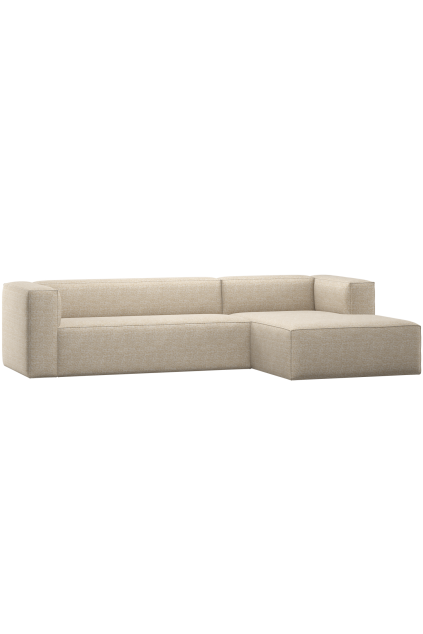 375694 EM 01 VS ES Bean hoekbank rechts beige melange F1