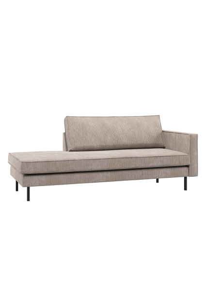 800746 D 01 VS WP Rodeo daybed rechts ribstof donkerzand F1