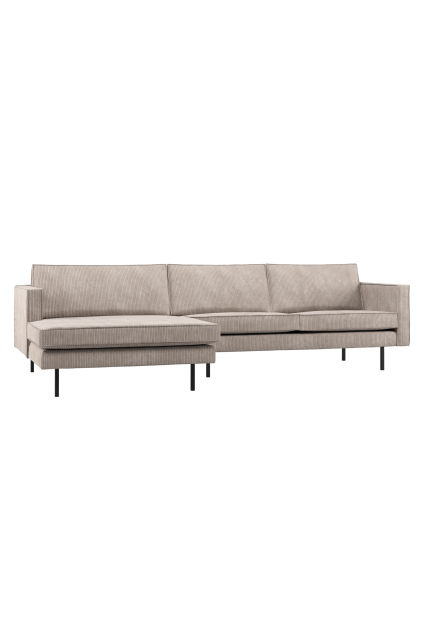800905 D 01 VS WP Rodeo chaise longue bank links ribstof donkerzand F1