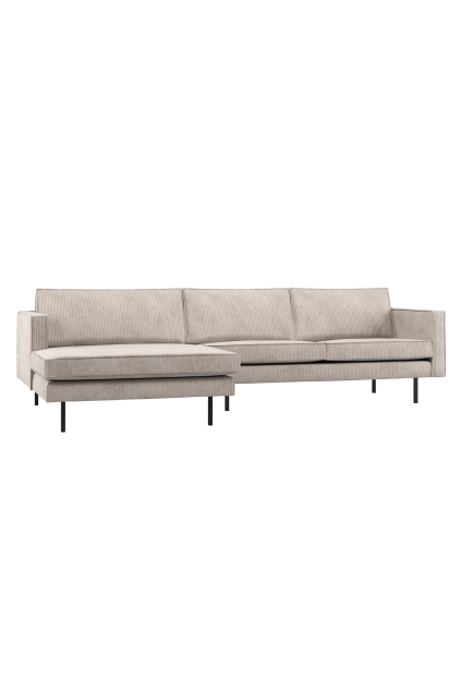 800905 E 01 VS WP Rodeo chaise longue bank links ribstof ecru F1