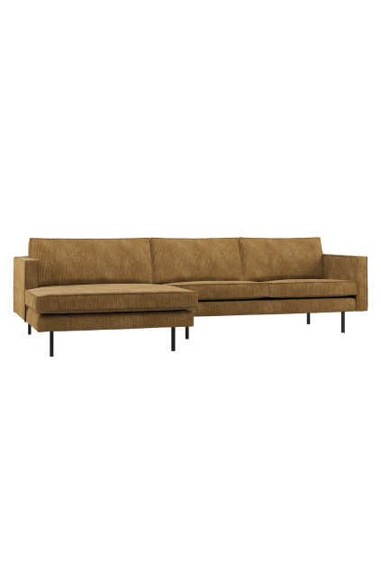 800905 H 01 VS WP Rodoe chaise longue bank links ribstof honinggeel F1