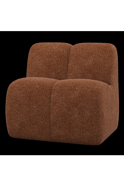 377519 WR 01 VS WP Mojo eetbankje 84cm met rugleuning wollig roestbruin F1