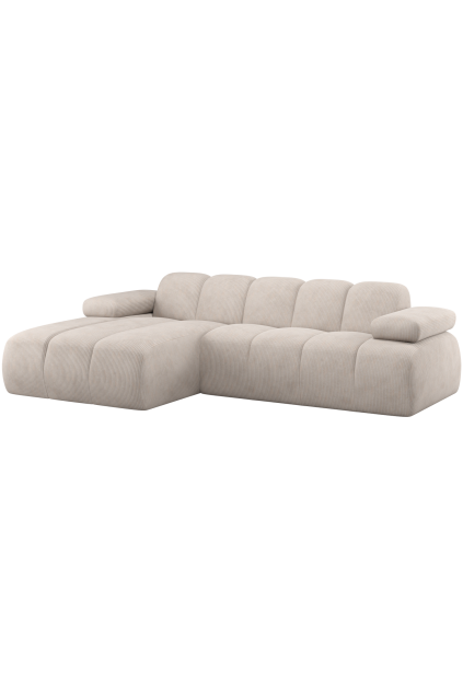 377464 E 01 VS WP Mojo chaise longue bank links ribstof ecru F1