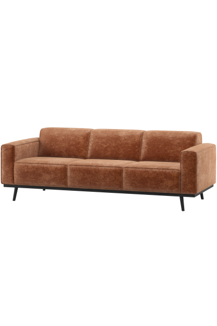 377088 VE 01 VS Statement 3 zits bank 230cm chenille velvet terra F1