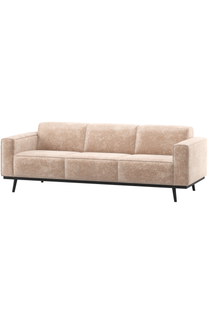 377088 VN 01 VS Statement 3 zits bank 230cm chenille velvet naturel F1