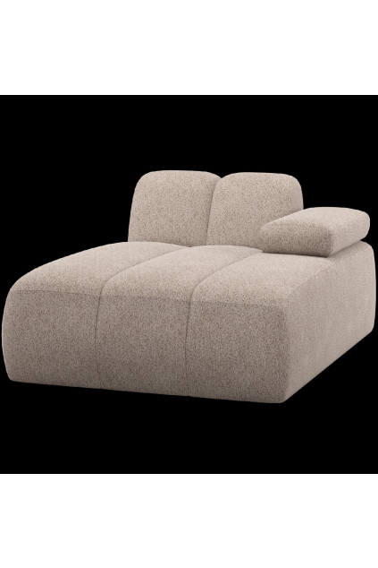 377460 WD 01 VS WP Mojo chaise longue element rechts wollig donkerzand F1