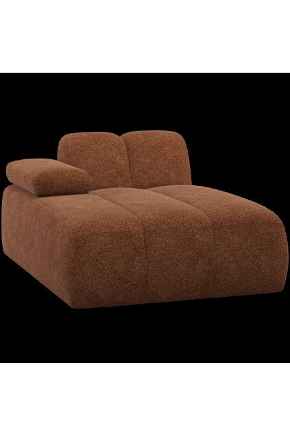 377459 WR 01 VS WP Mojo chaise longue element links wollig roestbruin F1