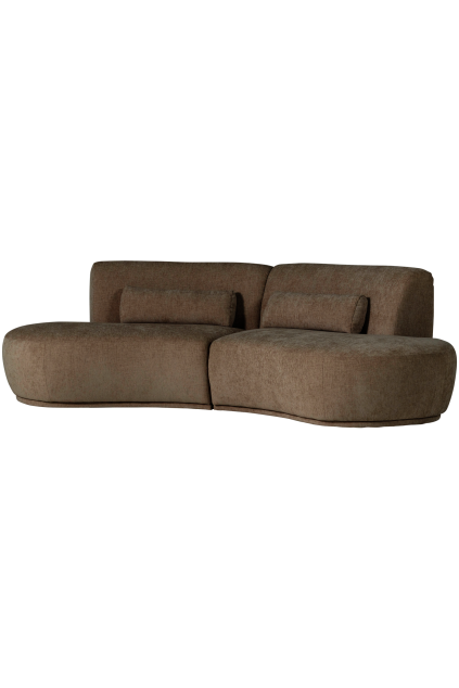 377654 VB 01 VS ES Batavier half ronde bank 4 zits velvet melange bruin FA