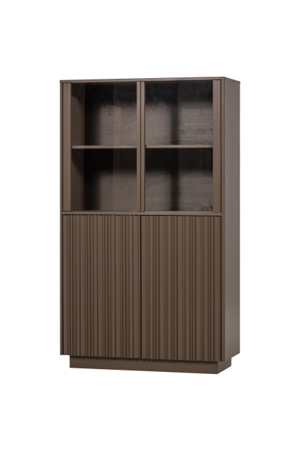 377731 TB 01 VS WP Nova lage vitrinekast grenen truffel bruin FA