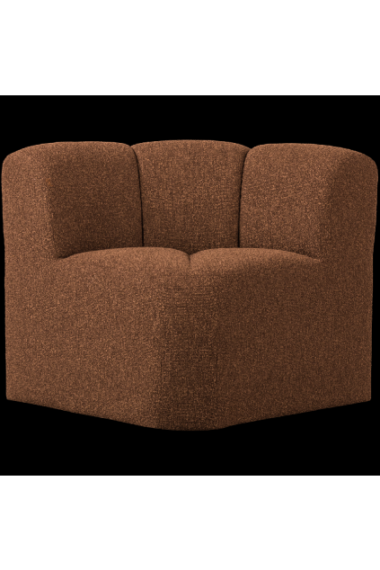 377533 RM 01 VS WE Mojo eetbankje hoek met rugleuning boucle bruin melange FA