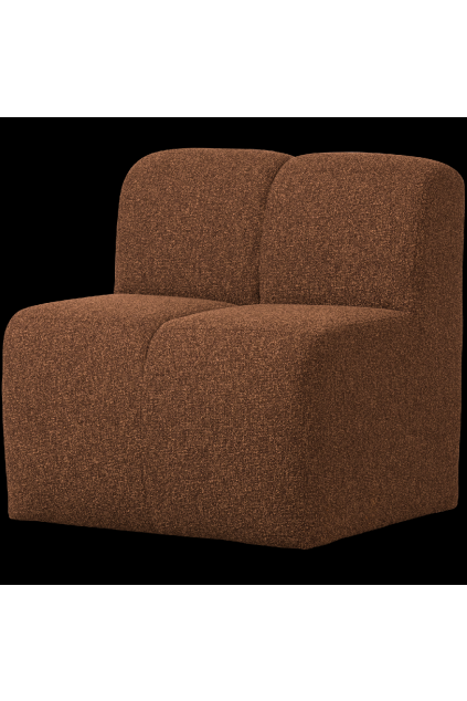 377519 RM 01 VS WE Mojo eetbankje 84cm met rugleuning boucle roestbruin melange FA