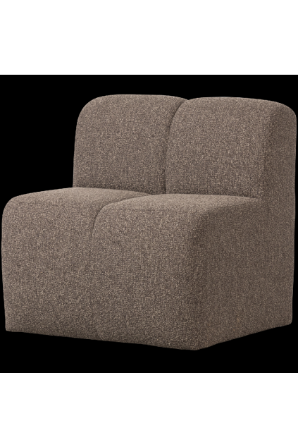 377519 BM 01 VS WE Mojo eetbankje 84cm met rugleuning boucle bruin melange FA