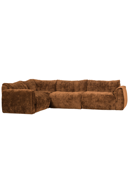377528 MB 01 VS WE Baggy hoekbank links 3D chenille middenbruin FA