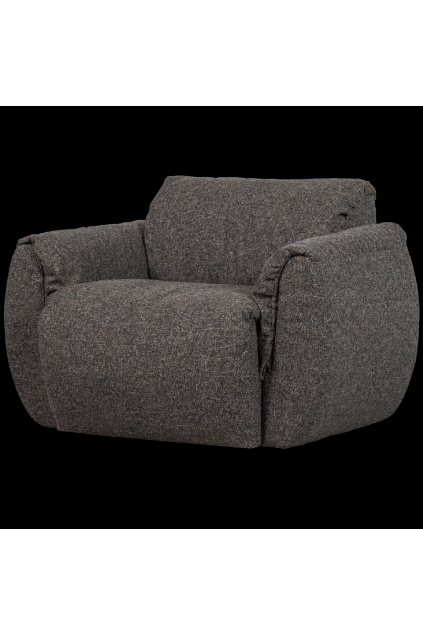 377526 WM 01 VS WE Baggy draaifauteuil geweven stof warmgrijs melange FA