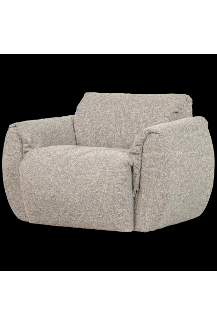 377526 NM 01 VS WE Baggy draaifauteuil gewven stof naturel melange FA