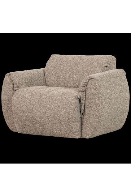 377526 BM 01 VS WE Baggy draaifauteuil geweven stof bruin melange FA