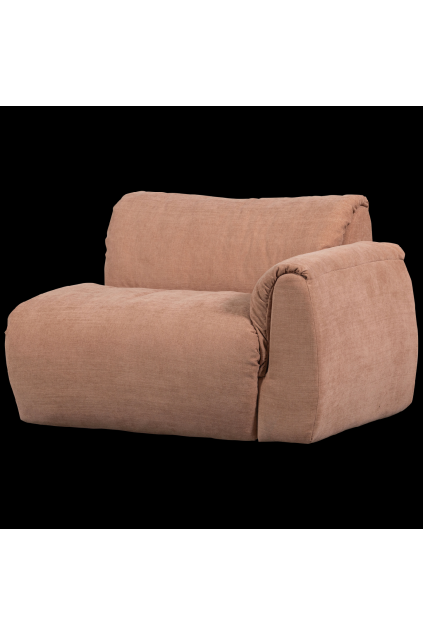 377522 OP 01 VS WE Baggy 1 zits met arm rechts geweven chenille oudroze FA