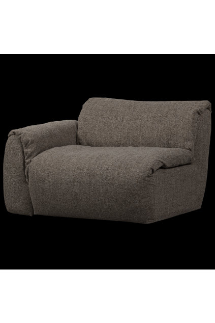 377521 WM 01 VS WE Baggy 1 zits met arm links geweven stof warmgrijs melange FA
