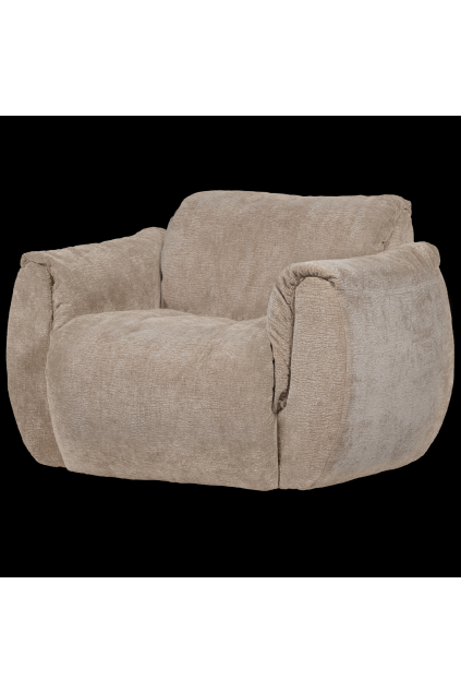 377526 SA 01 VS WE Baggy draaifauteuil 3D Chenille zand FA